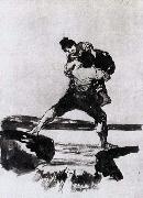 Francisco de goya y Lucientes Peasant Carrying a Woman oil